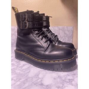 Dr. Doc Martens Boot Women’s Sz 7 Alt Buckle Goth Punk Chunky 90s Y2K Leather